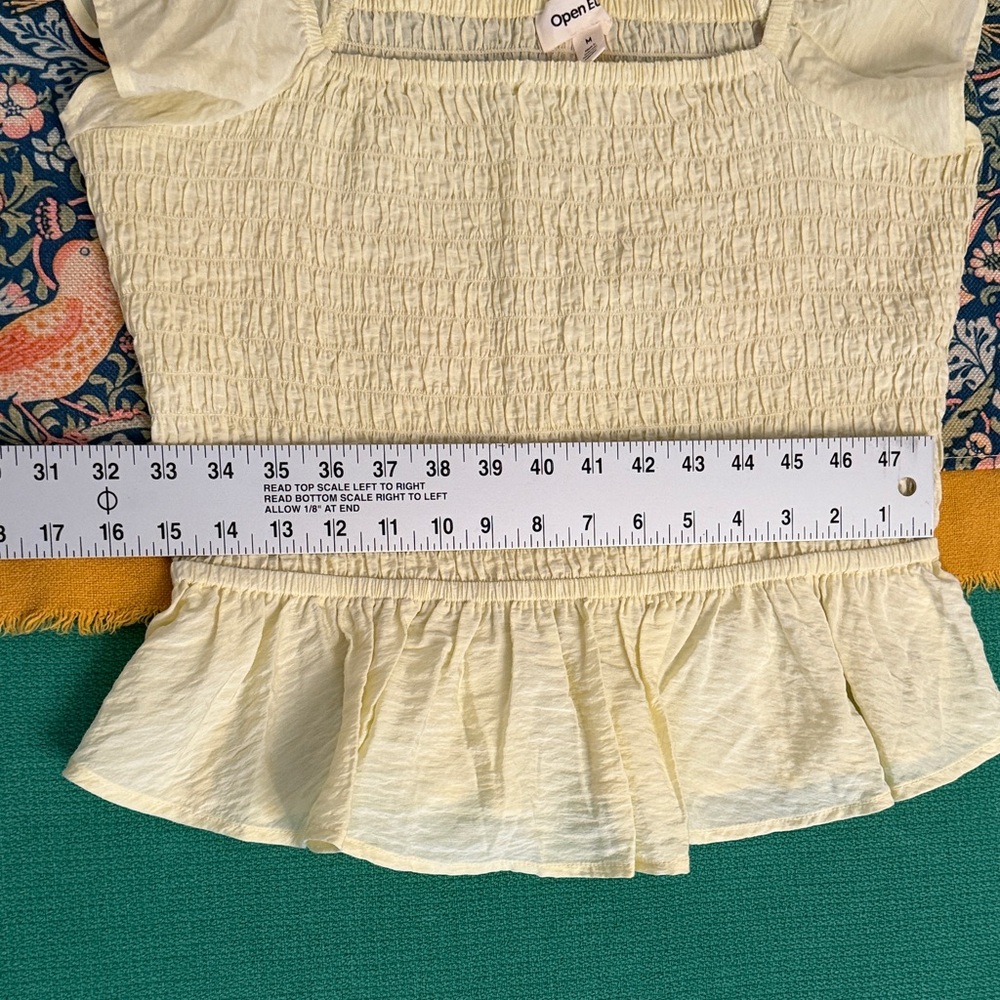 Chic Yellow Ruffle Blouse - Picture 7 of 8
